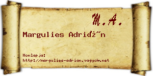 Margulies Adrián névjegykártya